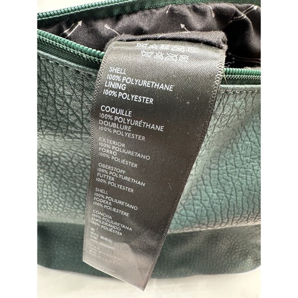 FREE PEOPLE Clutch Bag Vegan Faux Leather Pebble Laptop Cosmetic 12x14.5 Green - Picture 6 of 16